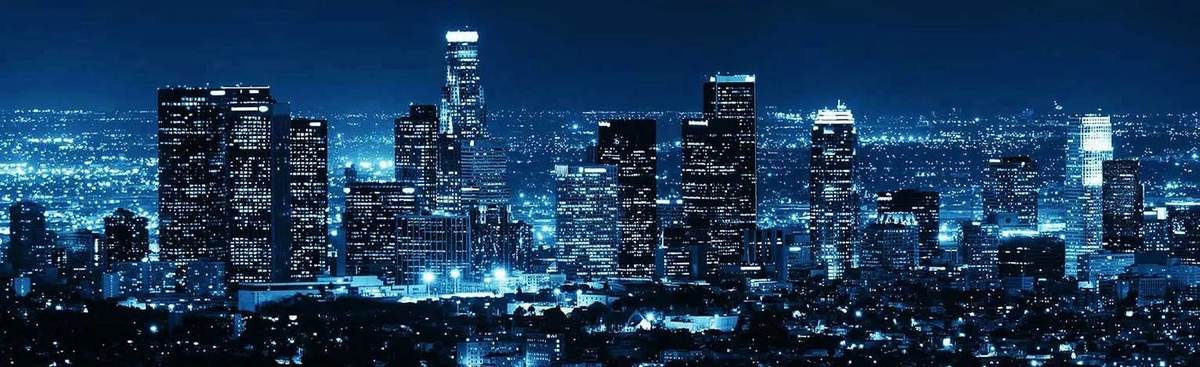 Los Angeles skyline at night