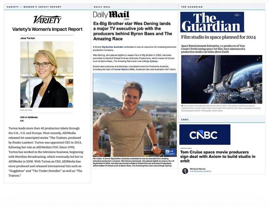 Press coverage — Variety, Daily Mail, The Guardian, CNBC