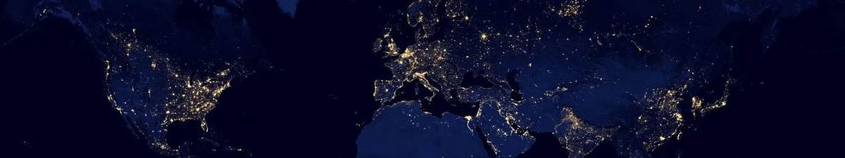 World city lights from space